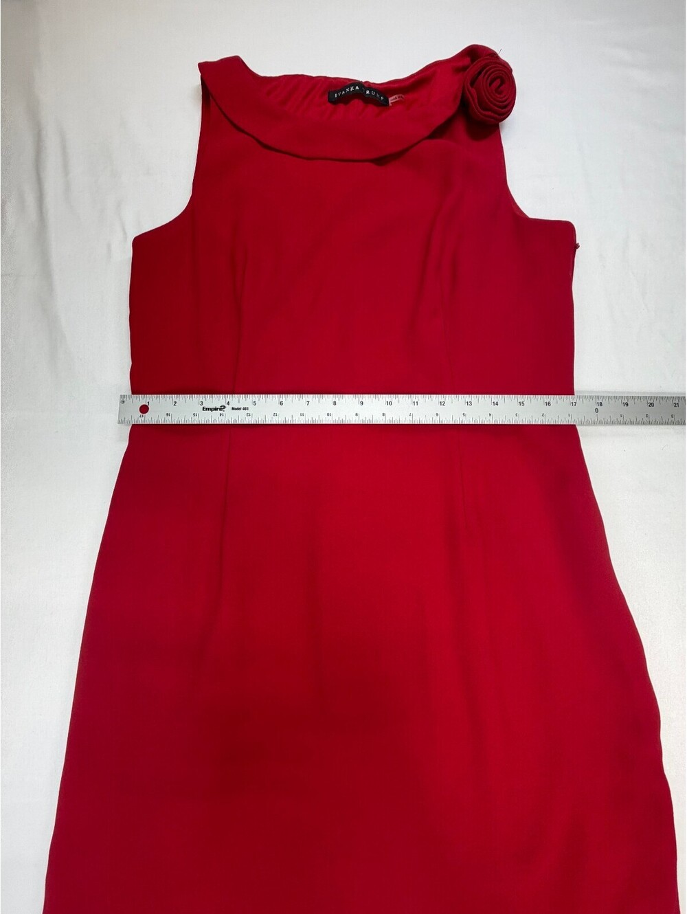 Ivanka Trump Women's Sheath Dress Sleeveless Size Red - Picture 9 of 15